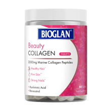 Bioglan Collagen Tablets | 2500mg | Hydrolysed Marine Collagen |Hyaluronic Acid | Resveratrol | Biotin | Selenium & Vitamin C | 90