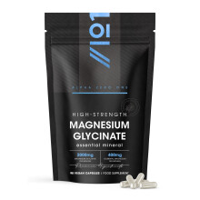 Magnesium Glycinate 2000mg – 400mg Elemental Chelated Magnesium – 90 Vegan Capsules – Supports The Nervous System - Reduces Tiredn