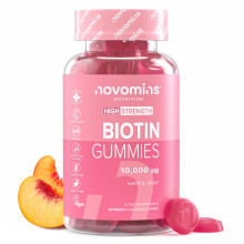 Biotin Gummies - 10,000 mcg Biotin Hair Growth - 60-Day Supply - Hair Growth Vitamins - Vegan & Gluten-Free Alternative to Tablets