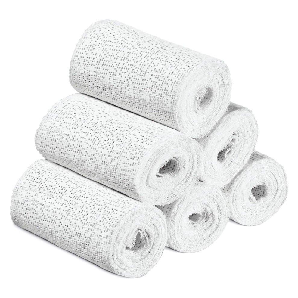 Yeasing Plaster Coth Rolls 6 Pack Plaster Gauze Bandage Plasters Strip Gauze Wrap For Body Casts Craft Projects Belly Molds 3In X 106 Inch