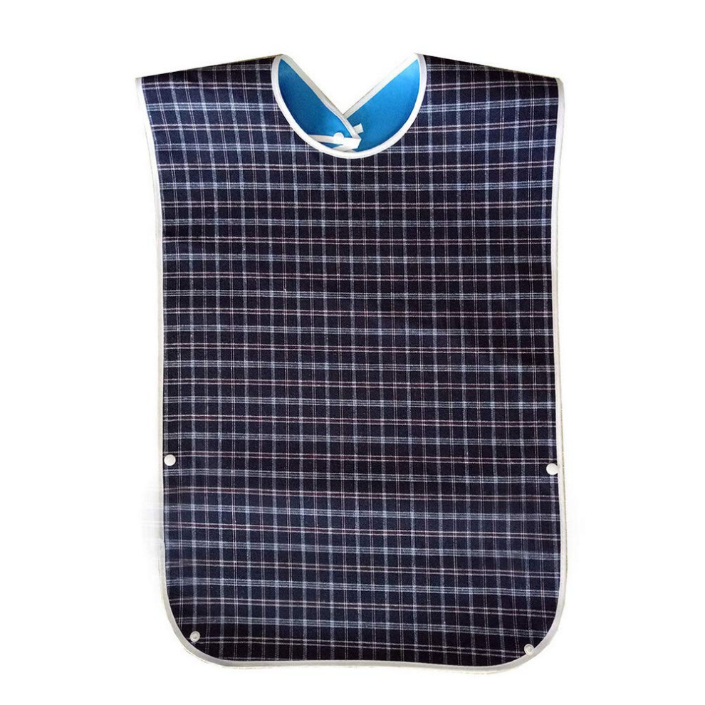 Pengxiaomei Blue Adult Bibs,Adult The Eldly Bib Adult Washable Dining Bibs For Elderly