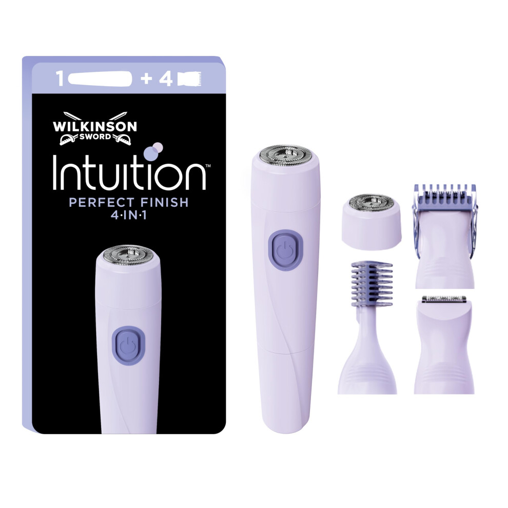 New Wilkinson Sword Women's Intuition Perfect Finish 4-In-1 Styler And Trimmer For Multi-Zone Hair Removal 7 Attachments Included