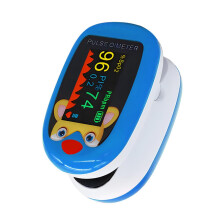 Children Fingertip Pulse Oximeter, Blood Oxygen Saturation Monitor for Child Kids, Portable Rechargeable Oxygen Monitor, 4 Directi