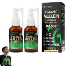 Gfouk 3X Concentrated Mullein Lung Cleanse Spray, 3X Organic Mullein Extract for Lungs, Difficulty Coughing up Phlegm,Shortness of