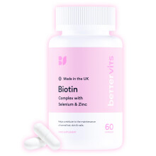 Bettervits Biotin Growth Complex with Selenium & Zinc | Biotin Hair Growth Vitamins - 12,000 mcg | Hair Vitamins for Women and Men
