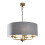 Litecraft Celia Ceiling Pendant Bluish Grey Drum Shaded 5 Light - Antique Brass 1