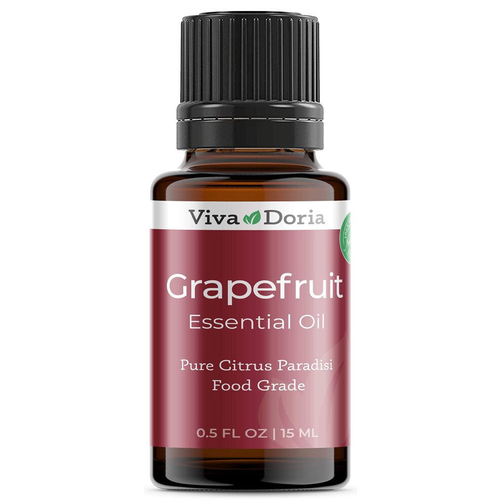 Viva Doria Grapefruit Essential Oil, 100% Pure, Natural Grapefruit Essential Oil, Undiluted, For Aromatherapy | Food Grade, 15 Ml