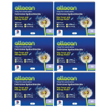 6 Months Supply Allacan Cetirizine Hayfever Allergy Tablets 30 x 6