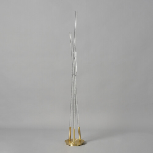 Litecraft Paige Floor Lamp Bubble Injected - Brass 2