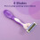 Wilkinson Sword Wilkinson Sword Quattro Smooth Violet Bloom Disposable Razor 3+1 3