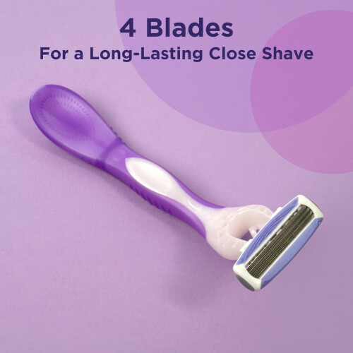 Wilkinson Sword Wilkinson Sword Quattro Smooth Violet Bloom Disposable Razor 3+1 2