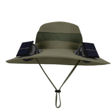 Solar Powered Double Fan Hat Outdoor Hat Men's Solar Cooling Cap Battery Airflow Sun Protection 21.6523.62 Inches