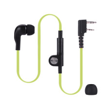 Draadloze walkie-talkie headset, handsfree K1Plug PTT-oortelefoon met ruisonderdrukkende microfoon, zeer sterke PU-kabel voor veilige communicatie