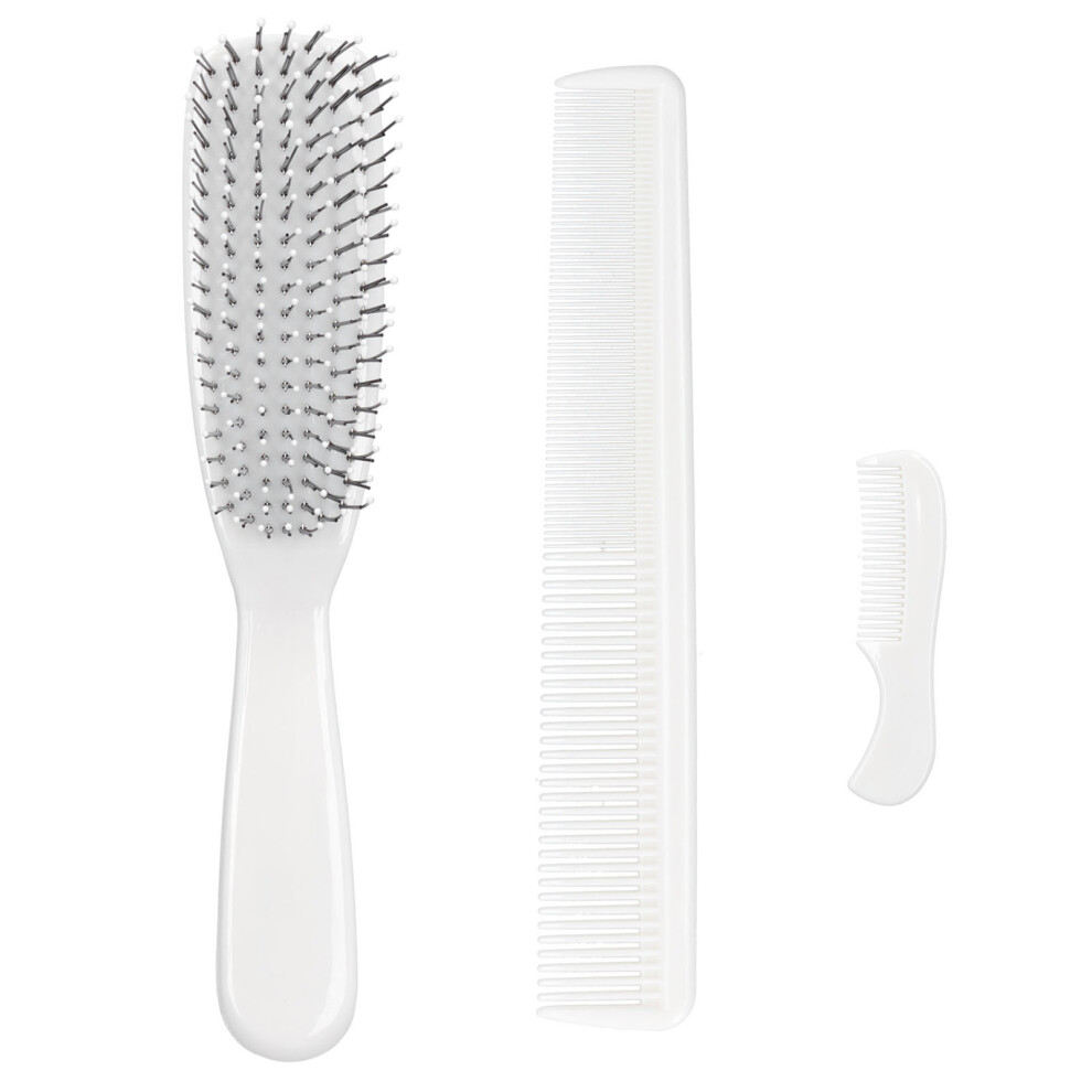 Effortless Hair Care, Teasing Brush And Rat Tail Comb For Versatile Styling, High-Quality Plastic Tools For Everyday Use For Halloween Parties