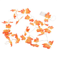 Enchanted Thanksgiving Decorations, Elegant Maple Leaf String Lights for Cozy Home Accents, Waterproof Outdoor Lighting with Battery Operated Garland,