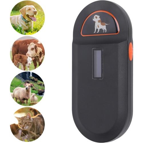 Pet Microchip Scanner with 128 Data Storage, Dual Frequency, USB Transfer, Rechargeable for Dogs and Cats 1