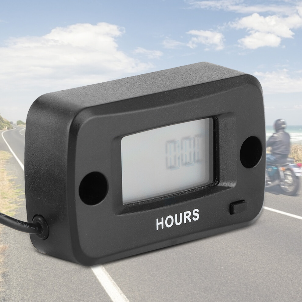 Digital Engine Hour Meter Lcd Waterproof For Atv Utv Motorcycle Â 57X35x17mm 4101379649053