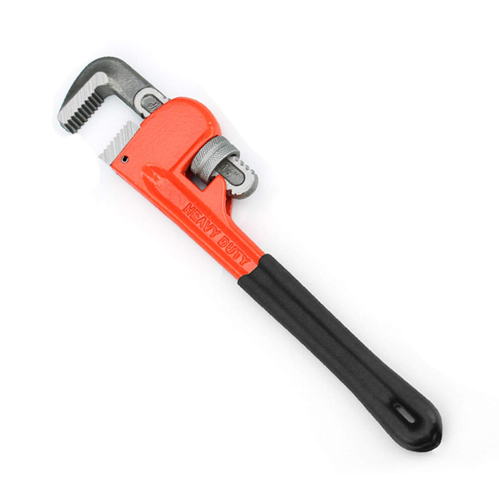 Heavy Duty Adjustable Pipe Wrench Set With Ergonomic Soft Grip For Plumbing, 10In And 18In 9382693441355
