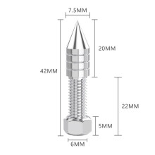 6 Pz Punte per Altoparlanti In Acciaio Inossidabile Hifi Audio AMP Subwoofer Isolamento Supporto Piede Cono Altezza Regolabile M6