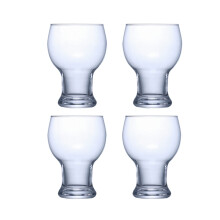 Large 16 Ounce Beer Mugs Set of 4, Reusable Glass Beer Mugs for Men, Classic Drinkware Gift