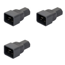 3X Beige Color IEC 320 C13 to C20 AC Adapter, IEC 15A to 10A,16A to 10A AC Converter,C20 16A to C13 10A Power Connector