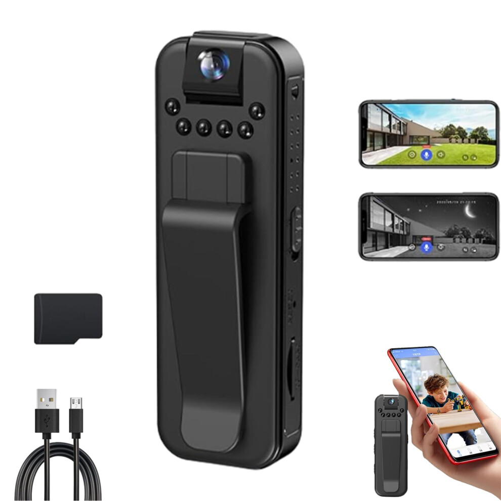Hd 1080P Body Camera With Night Vision, Wearable Clipon Design, 64G Memory, Wideangle Lens 9187378948774