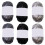 6 Pcs Polyester Yarn Fabric Cloth Knitting-black gray silver 1