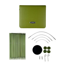 Aluminum Circular Knitting Needle Set with Case & Accessories