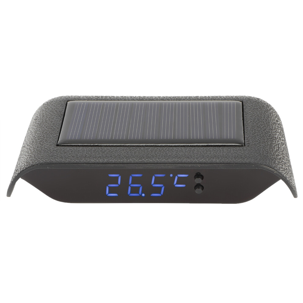 Solar Power Digital Clock For Car Â 12.5X8cm, Led Blue 6941379650073