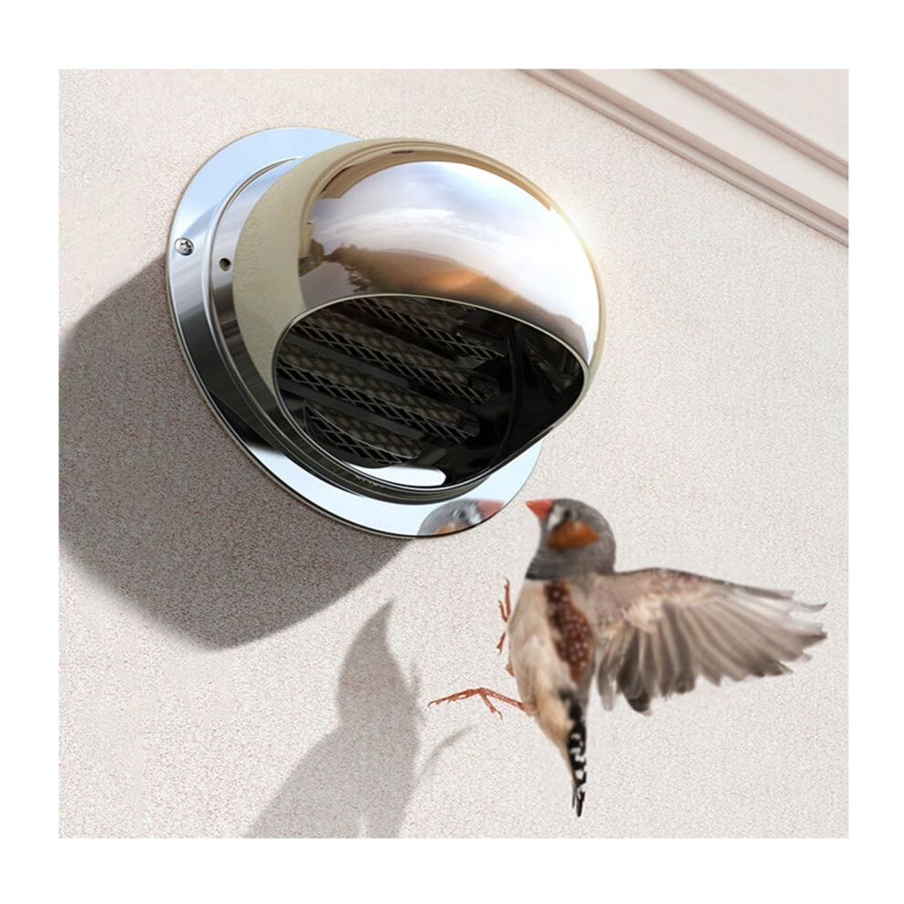 Stainless Steel Wall Vent Cover 60Mm Weatherproof Louver Exterior Outlet With Pest Protection 9199774704472