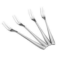 16Piece Stainless Steel Cocktail Forks, Two Prong Mini Fruit Forks for Appetizers and Dessert