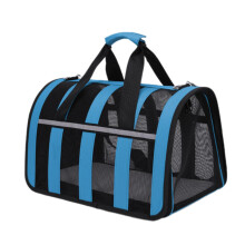 Catinbag Carriers For Cats And Small Dogs Medium Size Blue Outdoor Travel Shoulder Strap Safety Strap Sightseeing Bag