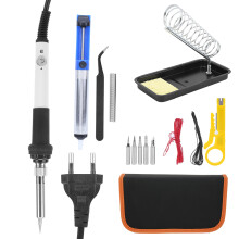 Set di strumenti per saldatura elettronica, kit saldatore a temperatura regolabile con display LCD, riscaldamento rapido, dissipazione del calore,