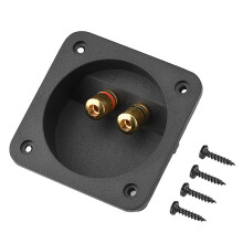Connecteur carré pour boîtier de haut-parleur, bornier à double connexion plaqué or, prises jack à ressort, connexion sécurisée et fiable,