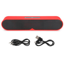 Draagbare Bluetooth-luidspreker met naadloze stoffen bekleding, schokbestendig ontwerp, draadloze stereokoppeling, HD-geluid en bas, IPX6 waterdicht