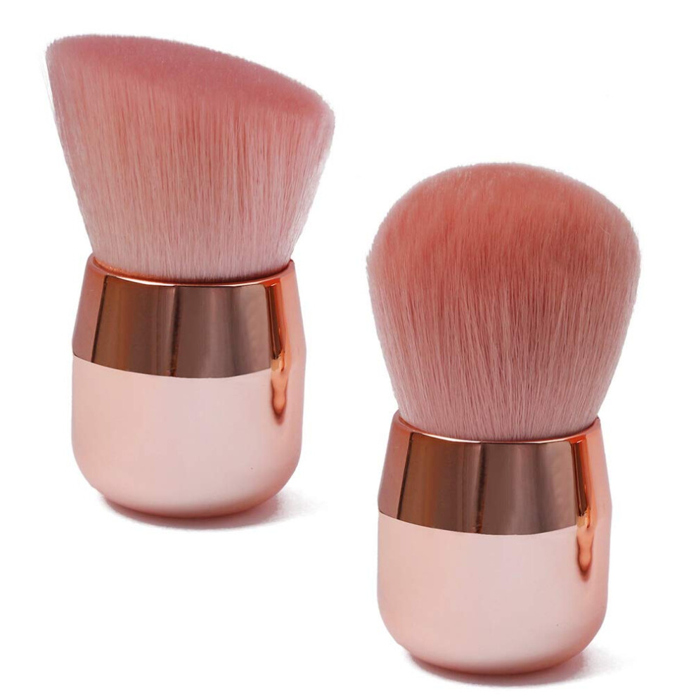 Ergonomic Handle, Multi-Purpose Makeup Tool That Doubles As A Soft Kabuki Brush And Cosmetic Dust Collector, Featuring Synthetic Fiber Bristles And A