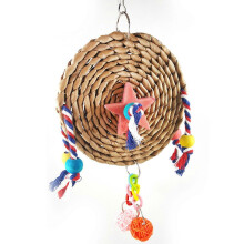 Parrot Supplies Toy Bird Grasping and Gnawing Toys Hand-Knitted Gnawing Toys Straw Gnawing Toys
