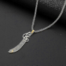 (Gold) Islamic Imam Ali Zulfiqar Sword Pendant Necklace For Shia Islamic Jewelry Men And Women Amulet Quran Necklace Dzf