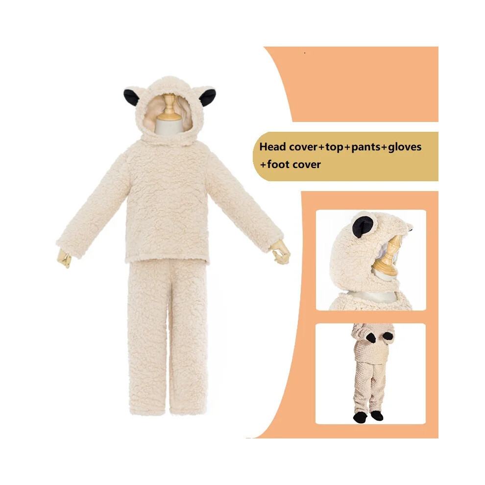 Photos - Fancy Dress Toddler Kids Horse Rabbit Dog Lion Tiger Dinosaur Cos Costumes Boys Girls Lamb Sheep Cartoon Animal Jumpsuits Hal(Sheep, M)