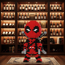 (Deadpool) 2000pcs Deadpool Assembled Building Block Ornament | Enhances Concentration, Promotes Family Interaction, Ideal for