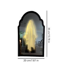 (small) USB Halloween Hologram Ghost Mirror, Spooky Scary Ghosts for Halloween Decor Indoor, Halloween Room Decor