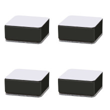 Self Adhesive Bed Risers with Felt Pads, 4pcs Carbon Steel Lifters for Bed Sofa Chair, Anti Slip, Black