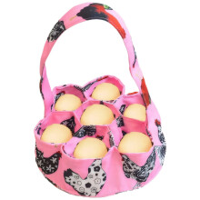 Egg Gathering Basket with Handle and Individual Compartments for Farm Chicken Eggs 20x7 cm