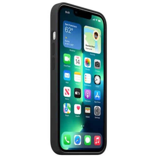 Apple Silicone Case with MagSafe for Apple iPhone 13 Pro - Midnight Black - MM2K3ZM/A 2