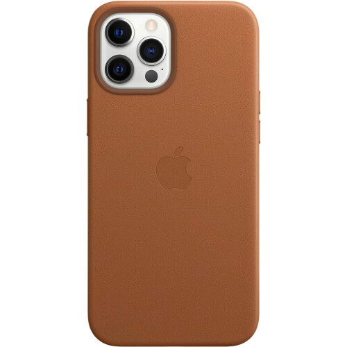 Official Apple iPhone 12 Pro Max Case Leather MagSafe Saddle Brown 2