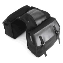 Motorbike Storage Bag 1Pc Capacity Touring Saddle Panniers For Motorcycles Waterproof Black Canvas Luggage