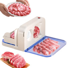 Electric Meat Slicer 150W with Adjustable Thickness, Foldable Design, Stainless Steel Blade for Home