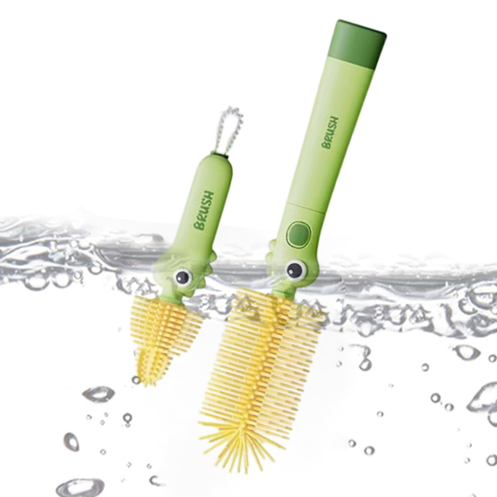 Baby Bottle Brush Set with Scratch Bristles for Deep Cleaning Water Bottles and Travel Use