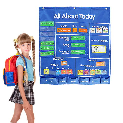 Classroom Wall Chart featuring Days Months and Special Event Cards