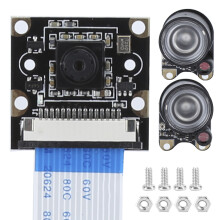 Werten Sie Ihren Raspberry Pi mit einem hochwertigen Kameramodul auf: 5-MP-OV5647-Sensor, Fixfokus-Objektiv, Weitwinkel-Fisheye für atemberaubende